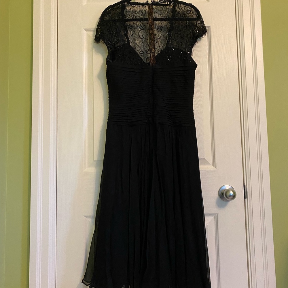 Tadashi Shoji Black Lace Midi Dress